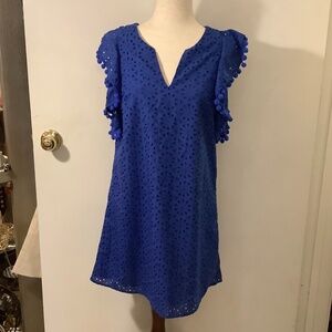 Lilly Pulitzer Royal Blue Astara Eyelet Dress XS